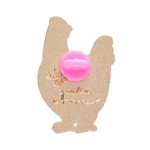 Bessie the Chicken Enamel Pin  -  Erstwilder  -  Quirky Resin and Enamel Accessories