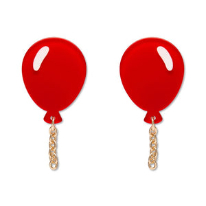 Balloons Drop Earrings – Red  -  Erstwilder Essentials  -  Quirky Resin and Enamel Accessories