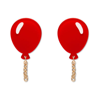 Balloons Drop Earrings – Red  -  Erstwilder Essentials  -  Quirky Resin and Enamel Accessories
