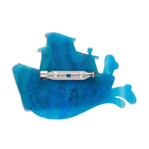 Seas the Day Brooch  -  Erstwilder  -  Quirky Resin and Enamel Accessories