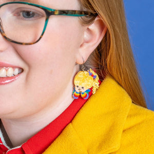 Rainbow Brite Drop Earrings  -  Erstwilder  -  Quirky Resin and Enamel Accessories