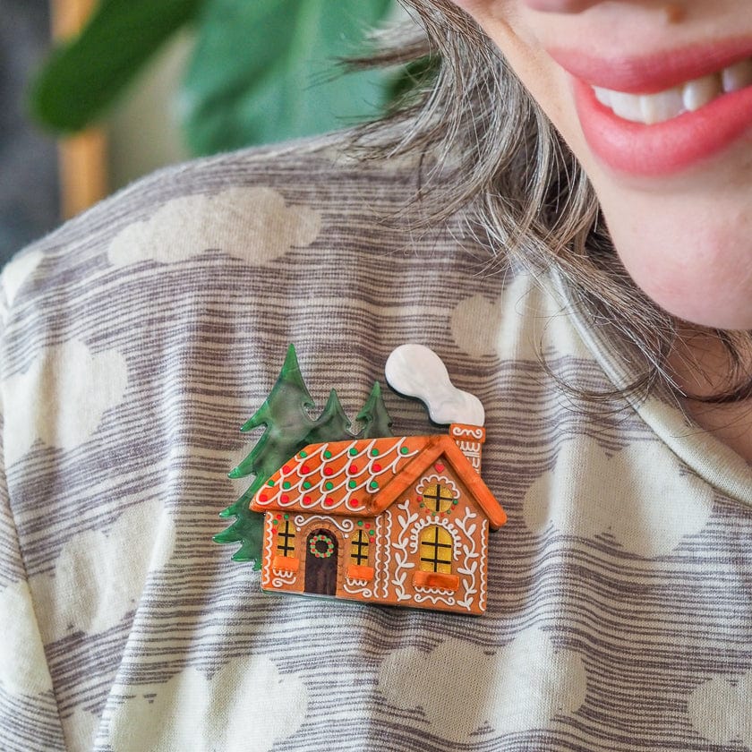 The Sweetest Cabin Brooch  -  Erstwilder  -  Quirky Resin and Enamel Accessories