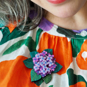 Heavenly Hydrangea Brooch  -  Erstwilder  -  Quirky Resin and Enamel Accessories