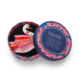 Serene Swan Brooch (IMPERFECT)  -  Erstwilder  -  Quirky Resin and Enamel Accessories