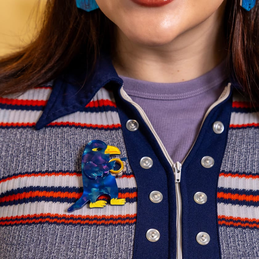 Borris Brooch  -  Erstwilder  -  Quirky Resin and Enamel Accessories