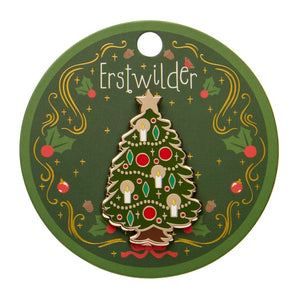 Christmas Tree Centre-Piece Enamel Pin  -  Erstwilder  -  Quirky Resin and Enamel Accessories