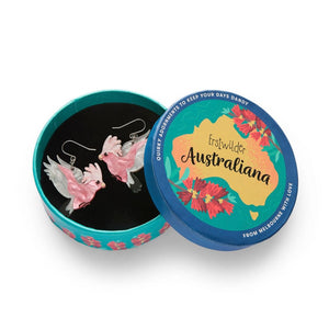Gertie the Galah Drop Earrings  -  Erstwilder  -  Quirky Resin and Enamel Accessories