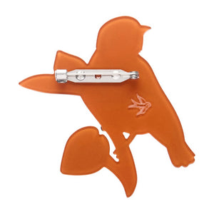 Mabel the Mistletoebird Brooch  -  Erstwilder  -  Quirky Resin and Enamel Accessories