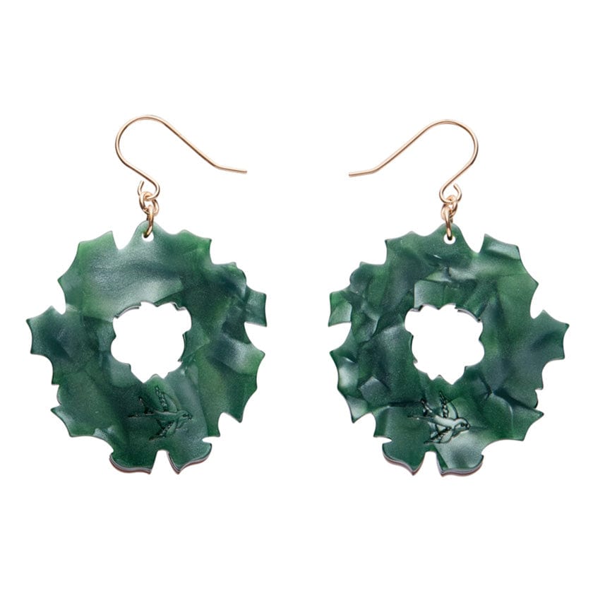 Forest Wreath Drop Earrings  -  Erstwilder  -  Quirky Resin and Enamel Accessories