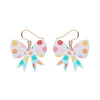 Polka Dot Bow Drop Earrings – Iridescent  -  Erstwilder Essentials  -  Quirky Resin and Enamel Accessories