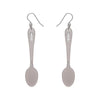 Spoon, Please! Drop Earrings - Silver  -  Erstwilder Essentials  -  Quirky Resin and Enamel Accessories