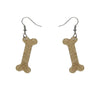 Bones Glitter Resin Drop Earrings - Gold  -  Erstwilder Essentials  -  Quirky Resin and Enamel Accessories