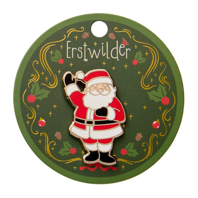 Santa’s Surprise Enamel Pin  -  Erstwilder  -  Quirky Resin and Enamel Accessories