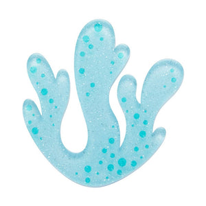 Ocean Coral Simplified Mini Brooch  -  Erstwilder Simplified  -  Quirky Resin and Enamel Accessories