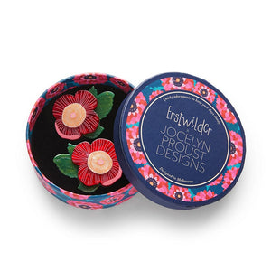 Pretty Poppies Hair Clips Set - 2 Piece  -  Erstwilder  -  Quirky Resin and Enamel Accessories