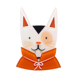 Fangtastic Kitty Brooch (IMPERFECT)  -  Erstwilder  -  Quirky Resin and Enamel Accessories