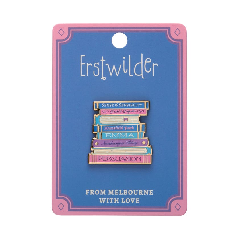 Jane Austen Book Club Enamel Pin  -  Erstwilder  -  Quirky Resin and Enamel Accessories