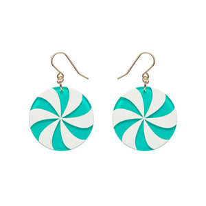 Lollies Drop Earrings - Green  -  Erstwilder Essentials  -  Quirky Resin and Enamel Accessories