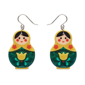 Matryoshka Memories Drop Earrings  -  Erstwilder  -  Quirky Resin and Enamel Accessories