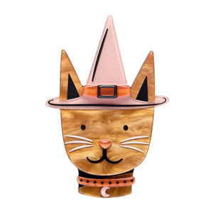 Bewitched Kitty Brooch  -  Erstwilder  -  Quirky Resin and Enamel Accessories