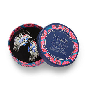 Wondrous Woodpecker Drop Earrings  -  Erstwilder  -  Quirky Resin and Enamel Accessories