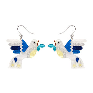 Peace & Love Drop Earrings (IMPERFECT)  -  Erstwilder  -  Quirky Resin and Enamel Accessories