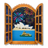 Fireworks Far & Wide Brooch  -  Erstwilder  -  Quirky Resin and Enamel Accessories
