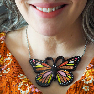 The Magnificent Monarch Butterfly Necklace  -  Erstwilder  -  Quirky Resin and Enamel Accessories