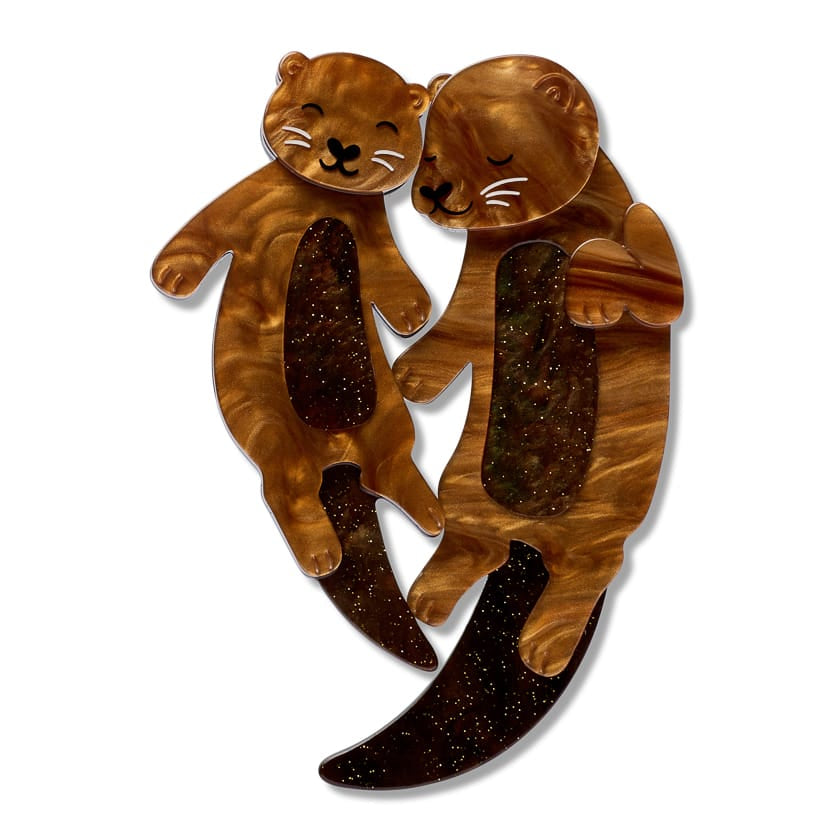 Hold Tight Brooch Pair  -  Erstwilder  -  Quirky Resin and Enamel Accessories
