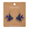 Swallow Drop Earrings - Blue