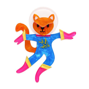 Cosmic Kitty Brooch  -  Erstwilder  -  Quirky Resin and Enamel Accessories