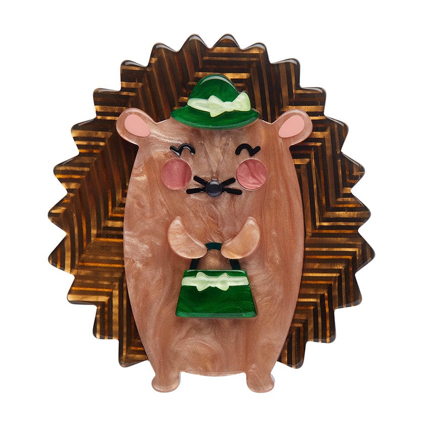 Harriet the Hedgehog Brooch (IMPERFECT)  -  Erstwilder  -  Quirky Resin and Enamel Accessories