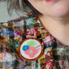 Stitched & Framed Brooch  -  Erstwilder  -  Quirky Resin and Enamel Accessories