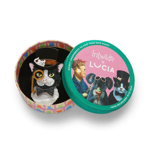 The Posh Pussycat Brooch  -  Erstwilder  -  Quirky Resin and Enamel Accessories