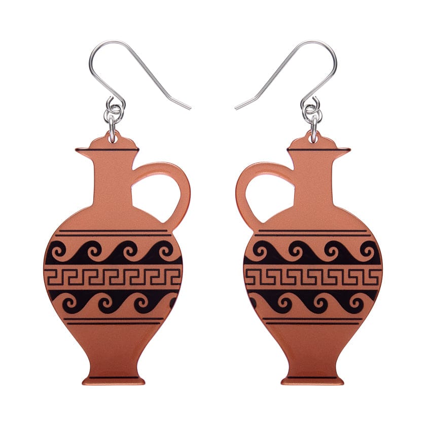 Lekythos Drop Earrings - Copper  -  Erstwilder Essentials  -  Quirky Resin and Enamel Accessories