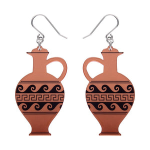 Lekythos Drop Earrings - Copper  -  Erstwilder Essentials  -  Quirky Resin and Enamel Accessories