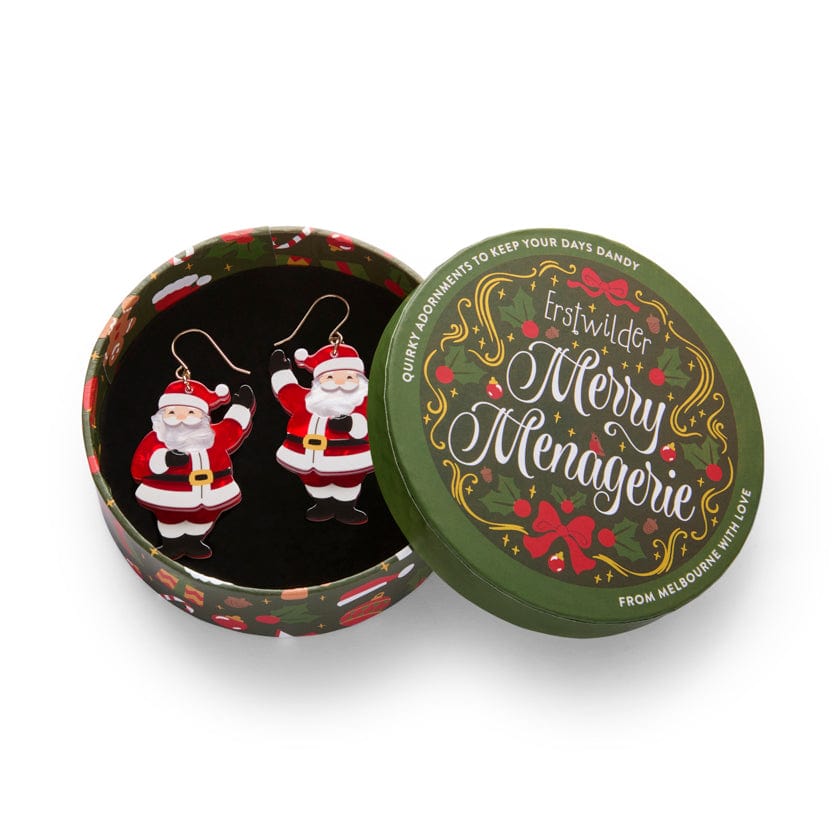 Santa’s Surprise Drop Earrings  -  Erstwilder  -  Quirky Resin and Enamel Accessories