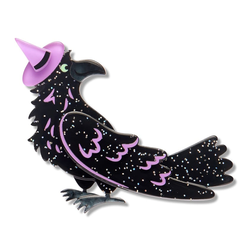 Flirt and Flutter Brooch  -  Erstwilder  -  Quirky Resin and Enamel Accessories