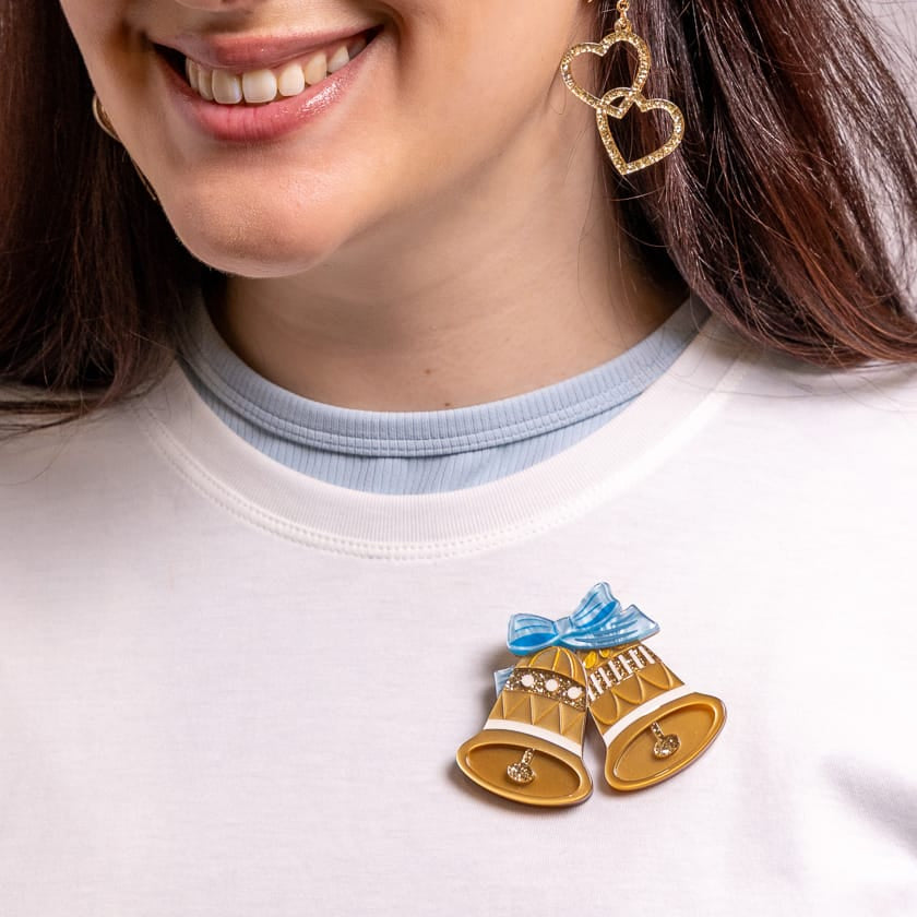 Ringing True Brooch  -  Erstwilder  -  Quirky Resin and Enamel Accessories