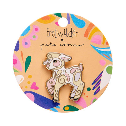Lottie the Lamb Enamel Pin  -  Erstwilder  -  Quirky Resin and Enamel Accessories
