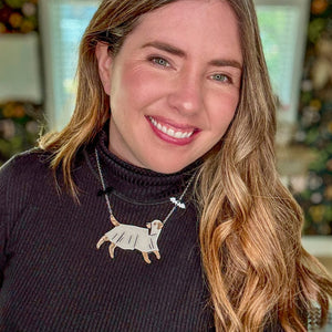 Poltergeist Pooch Necklace  -  Erstwilder  -  Quirky Resin and Enamel Accessories