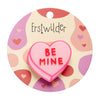 Candy Heart Simplified Mini Brooch – Pink  -  Erstwilder Simplified  -  Quirky Resin and Enamel Accessories