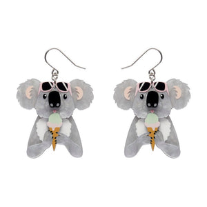 The Sweetest Koala Drop Earrings  -  Erstwilder  -  Quirky Resin and Enamel Accessories