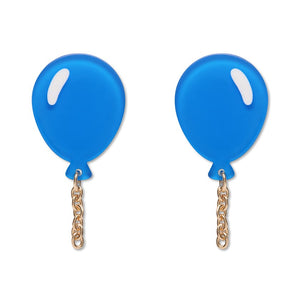 Balloons Drop Earrings – Blue  -  Erstwilder Essentials  -  Quirky Resin and Enamel Accessories