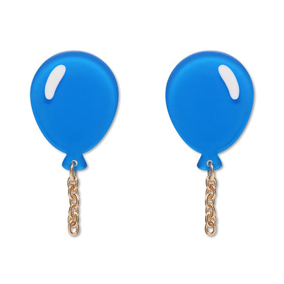 Balloons Drop Earrings – Blue  -  Erstwilder Essentials  -  Quirky Resin and Enamel Accessories