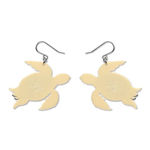 Hawksbill Turtle Drop Earrings  -  Erstwilder  -  Quirky Resin and Enamel Accessories