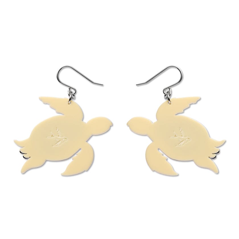 Hawksbill Turtle Drop Earrings  -  Erstwilder  -  Quirky Resin and Enamel Accessories