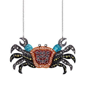 The Crab 'Gadambal' Necklace (IMPERFECT)  -  Erstwilder  -  Quirky Resin and Enamel Accessories