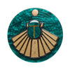 The Heart of Egypt Scarab Mirror Compact (IMPERFECT)  -  Erstwilder  -  Quirky Resin and Enamel Accessories