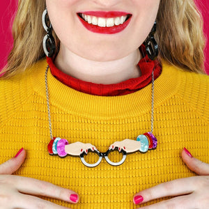The Face of Style Iris Necklace (IMPERFECT)  -  Erstwilder  -  Quirky Resin and Enamel Accessories